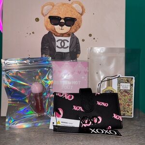 4 Piece Bundle! XOXO Wallet, Lip Gloss, Lip Mask, Air Freshie